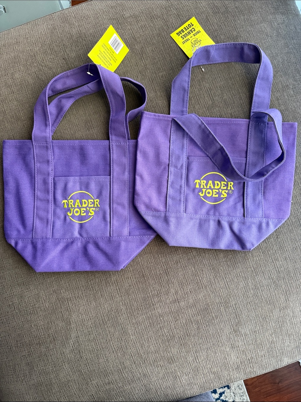 Trader Joe's Purple Canvas Shopper Tote